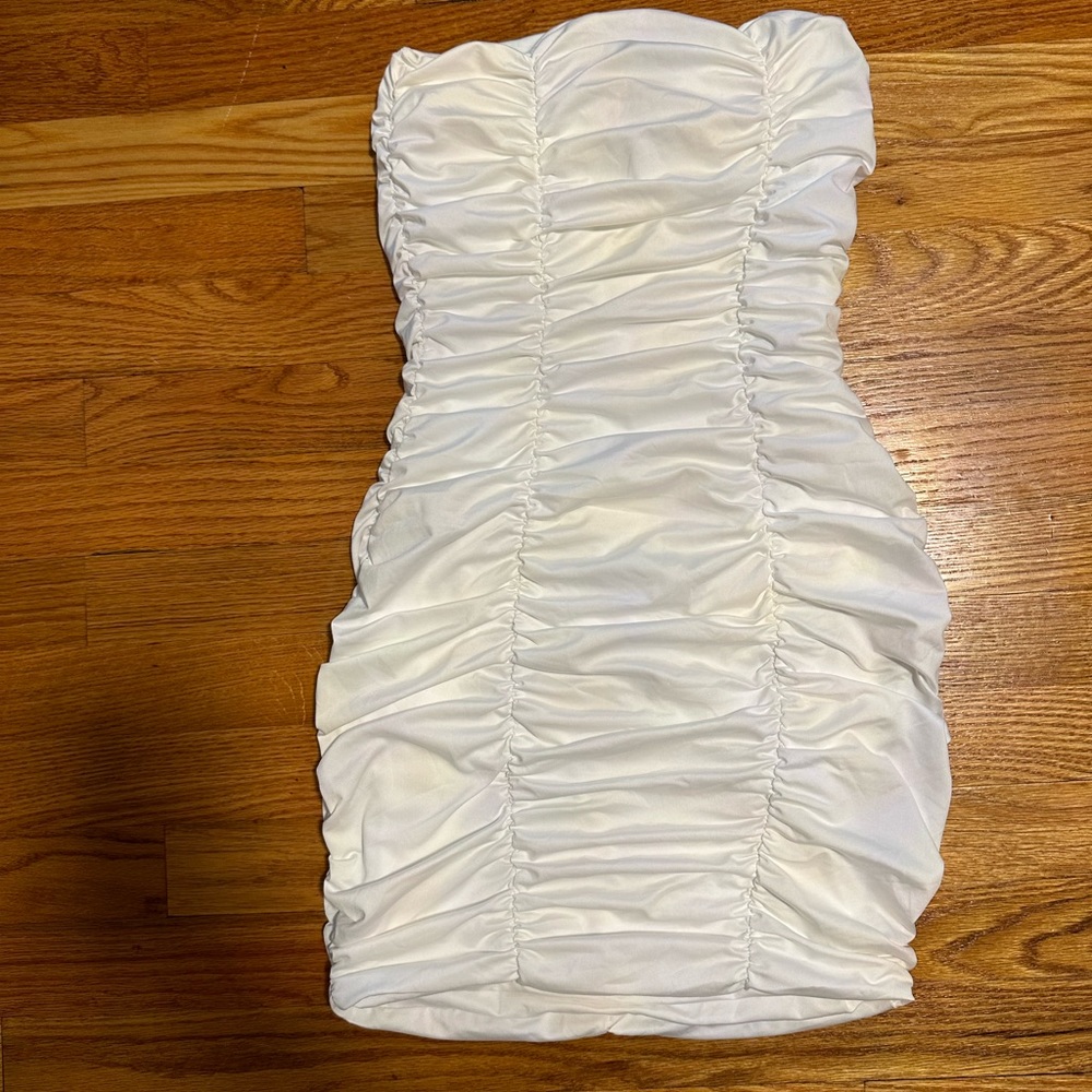 White ruffle dress